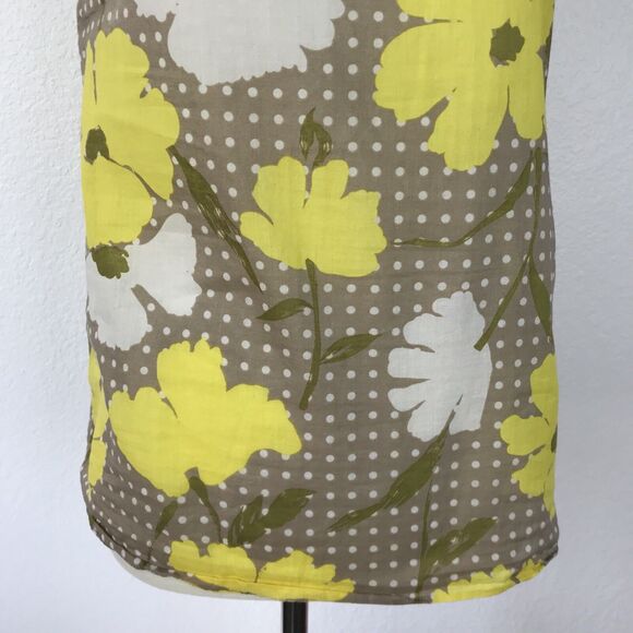 Diane von Furstenberg Top Blouse Pullover Polka Dot Floral Print Draped - Picture 4 of 8